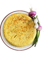 Tortilla à l'oignon rouge